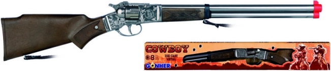 Pușcă metalică de cowboy, argintie