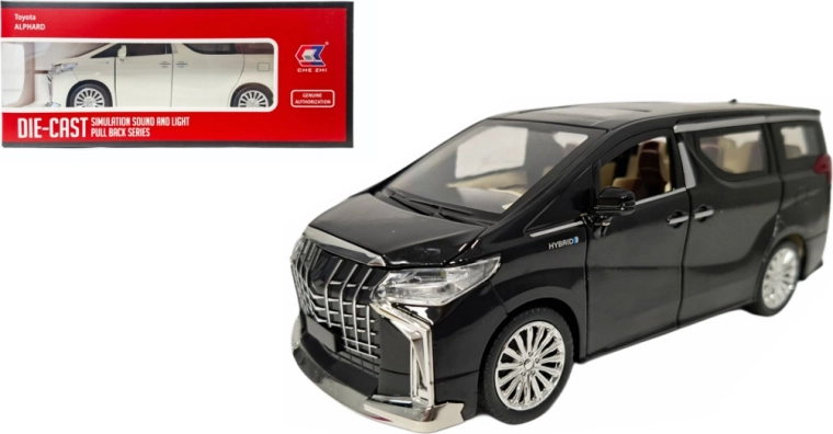 Toyota Alphard 1:24 model metalic cu lumină și sunet