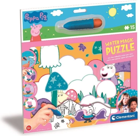 Puzzle magic cu apă Peppa Pig 15 piese