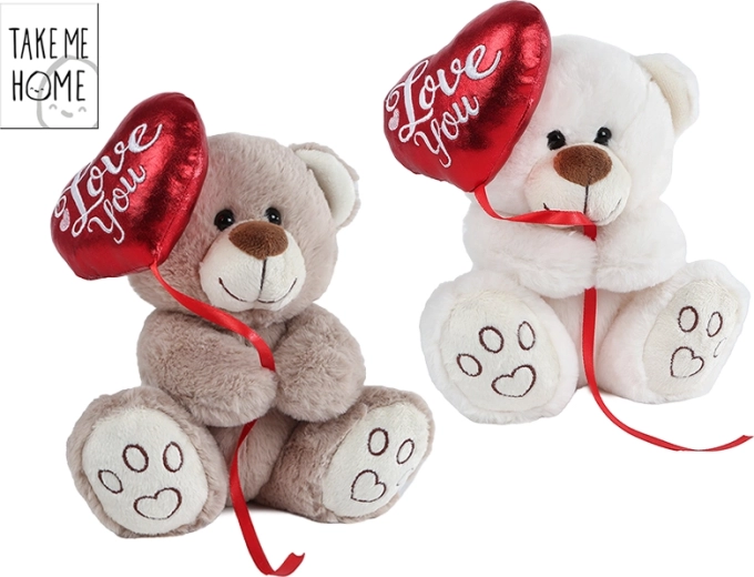 ursuleț de pluș cu inimă love you 20 cm