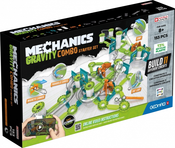 Mechanics Gravity RE Combo Starter Set de la GEOMAG – set de construcție magnetic