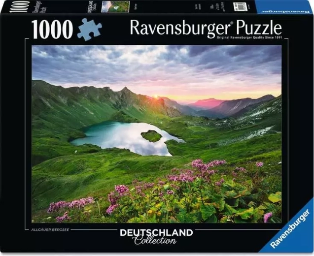 Puzzle Ravensburger lac montan în Allgäu 1000 de piese