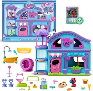 Littlest Pet Shop Casuta cu 2 figurine