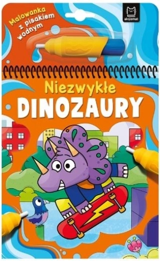 Caiet de colorat cu apă și marker cu apă – Dinozauri neobișnuiți