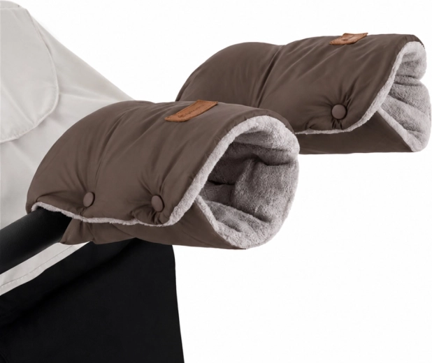 Petite&Mars mănuși pentru cărucior Jasie dark walnut