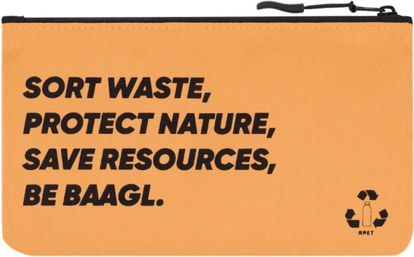 Etui din poliester reciclat BAAGL, galbenă