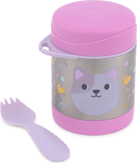 Skip Hop termos pentru mâncare cu spork – pisicuță