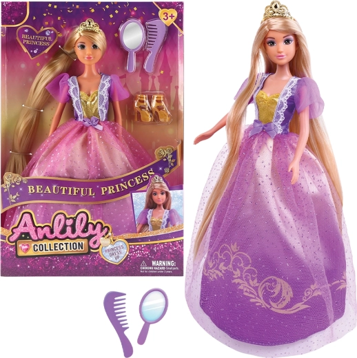 Păpușă la modă în rochie de prințesă 32 cm