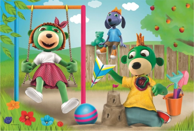 Puzzle Treflíci: Distracție în Grădină 100 de Piese
