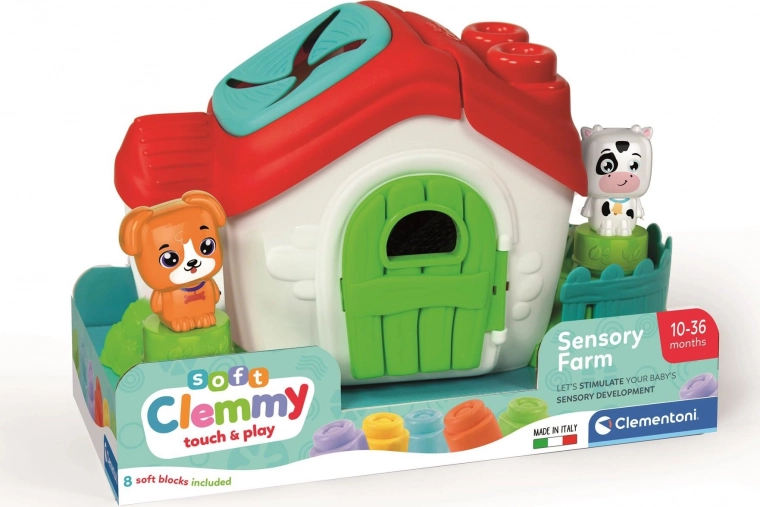 Soft Clemmy fermă senzorială cu sortator și 8 cuburi