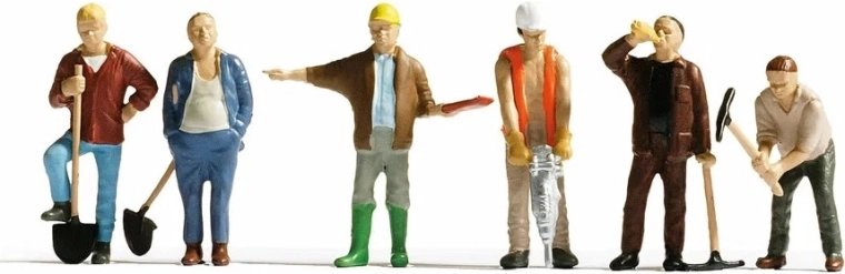 Set de figurine Noch – muncitori la săpături H0 (6 buc.)