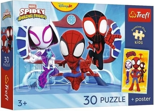 Puzzle premium pentru copii Spidey în acțiune, 30 de piese