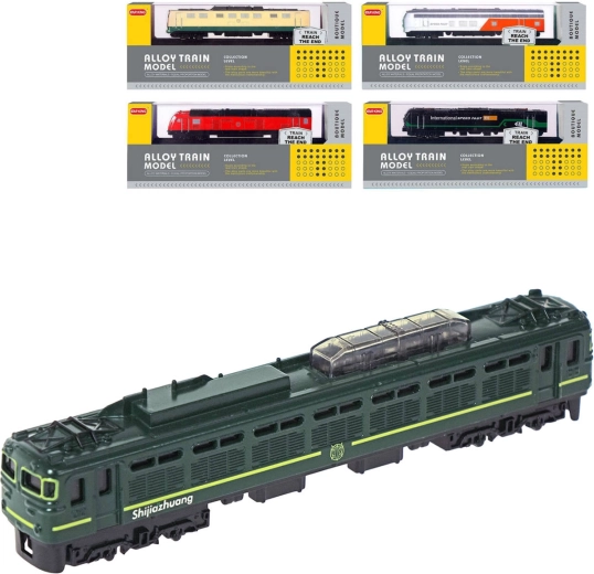 Locomotivă metalică pe suport cu șine 15 cm (1:87) - 1 bucată