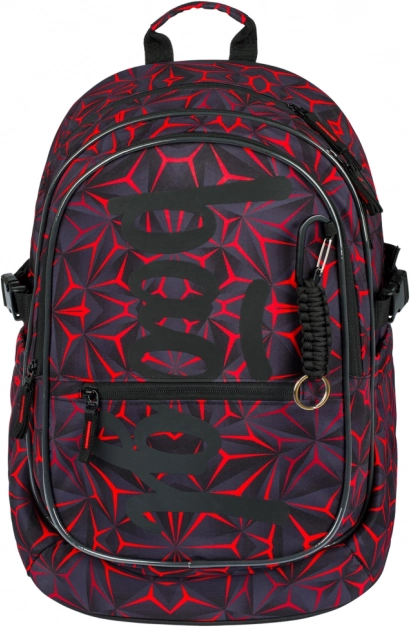 Rucsac școlar Baagl Core Red Polygon