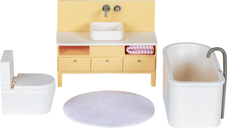 Set de mobilier pentru baie pentru căsuța de păpuși Lundby