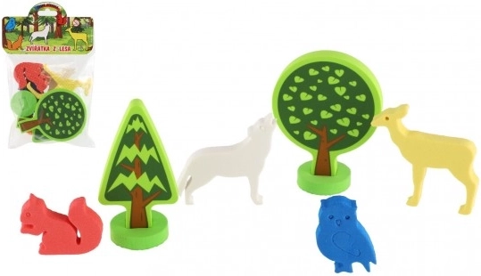 Abțibilduri din spumă cu animale din pădure – 9 piese