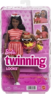 Barbie Twinning Looks păpușă și cățeluș cu accesorii