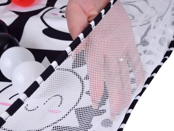 Țarc cu laterale din plasă și set de mingi