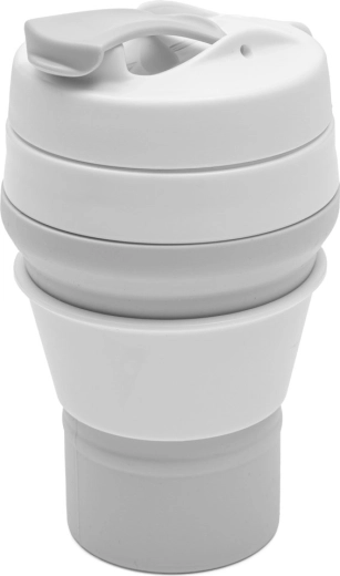 Pahar pliabil din silicon 350 ml 2în1 New Baby – gri