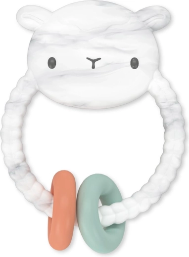 Jucărie de dentiție din silicon oița Soothing Sheppy de la INGENUITY