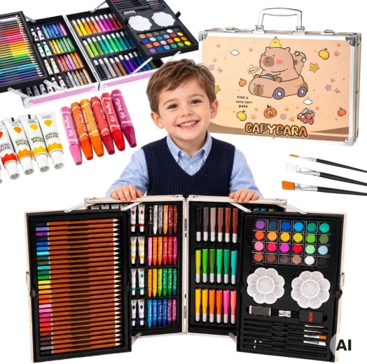 Set de desen Woopie într-o valiză cu motiv capibara