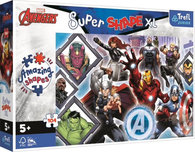 Puzzle 104 piese XL Super Shape – Avengersi tăi preferați