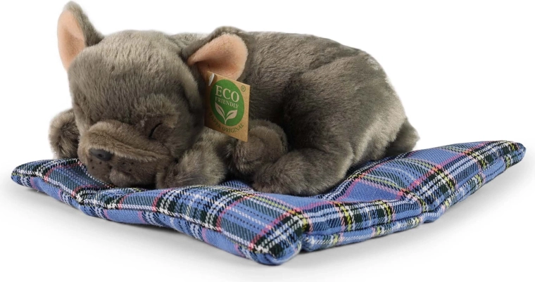 Bulldog francez de pluș Rappa, culcat, Eco-Friendly, 23 cm