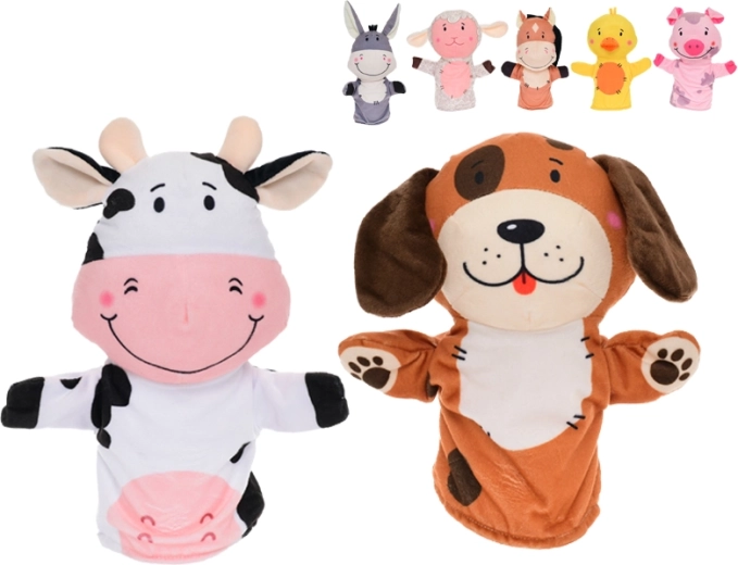 Marionetă din pluș animăluț 27 cm pentru bebeluși