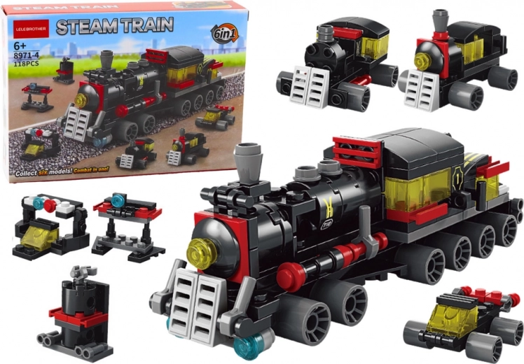 Set de construcție Locomotivă 6‑în‑1