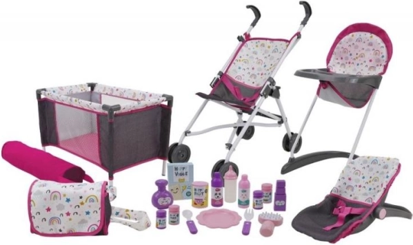 Set mare de accesorii pentru păpuși, 21 de piese