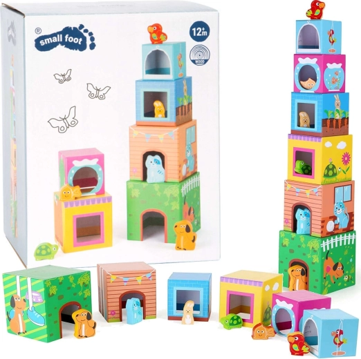 Piramidă din carton cu animăluțe Small Foot
