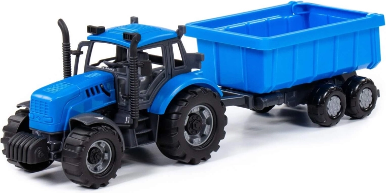 Tractor pentru copii Progress cu remorcă, cu mecanism inerțial - 1 bucată