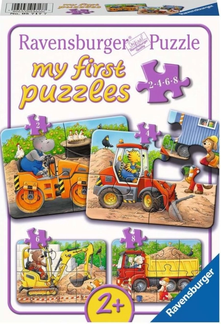 Primul meu puzzle Animale pe șantier 4în1