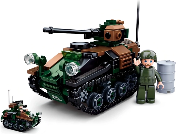 Sluban Model Bricks tanc mic Wiesel 2‑în‑1 set de construcție