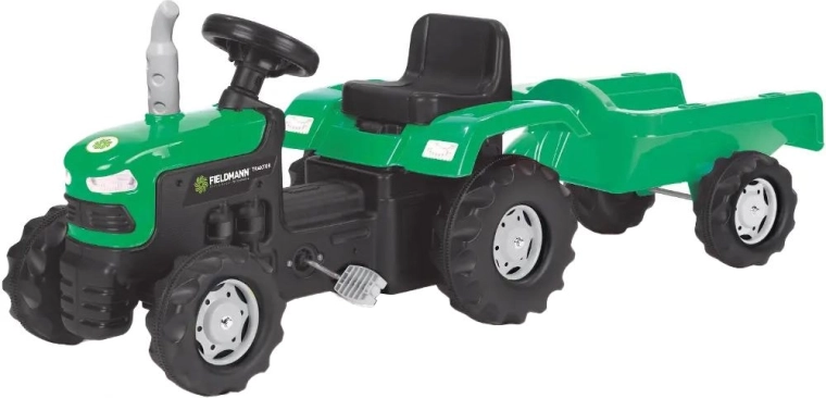 Tractor cu pedale cu remorcă detașabilă Buddy Toys