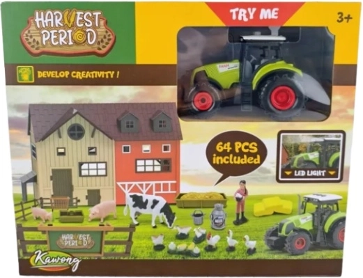 Fermă cu tractor, cu lumini și sunete