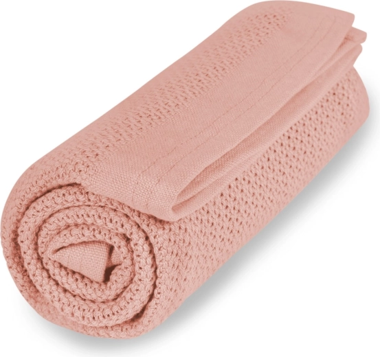 VINTER & BLOOM pătură soft grid organic cloud pink
