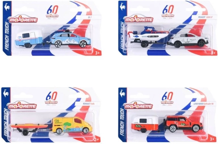Majorette French Touch mașinuță cu remorcă (1 buc., selecție aleatorie)