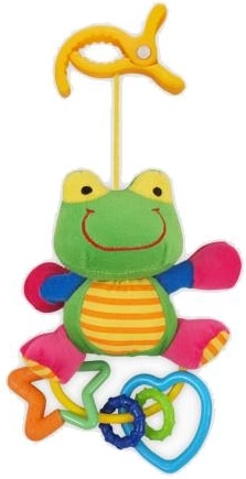 Jucărie din pluș cu zornăitoare broscuță BABY MIX