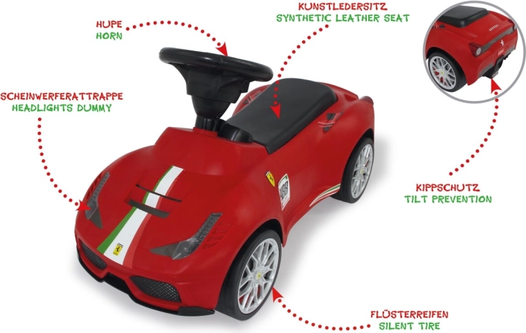 Mașină fără pedale Jamara Ferrari 488 GTE roșie