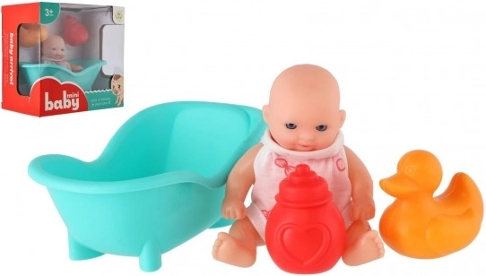 Păpușă pentru cădiță cu accesorii 10 cm