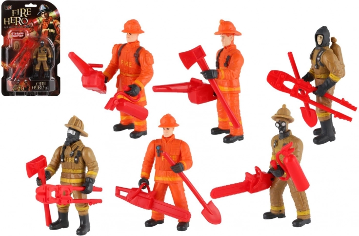 figurină din plastic pompier 10 cm cu accesorii