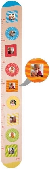 Goki metru de creștere din lemn cu rame foto