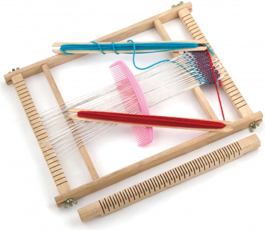 Viga război de țesut din lemn set montessori pentru țesut