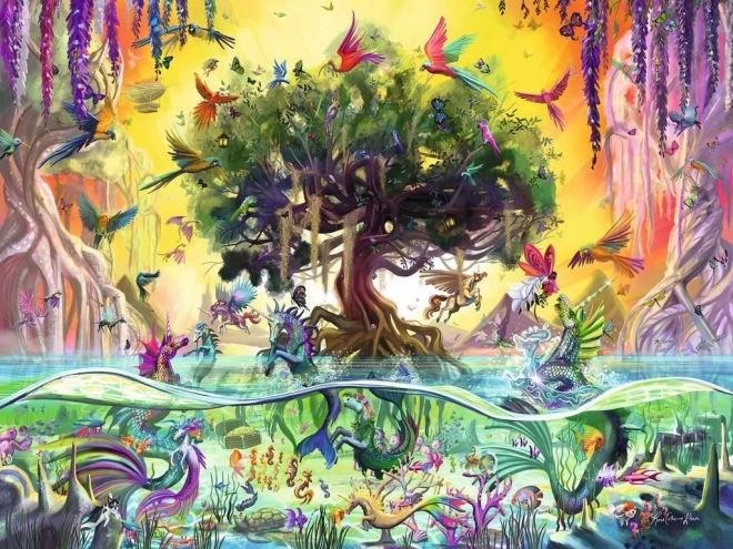 Puzzle Unicornul de pe lac