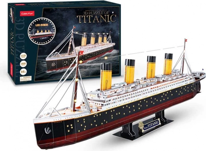 Puzzle 3D luminos Titanic 266 piese
