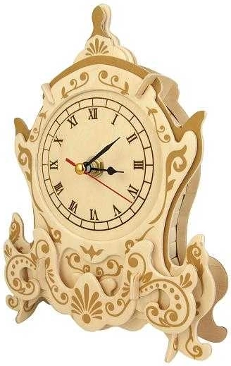 Woodcraft puzzle 3D din lemn ceas spiriduș