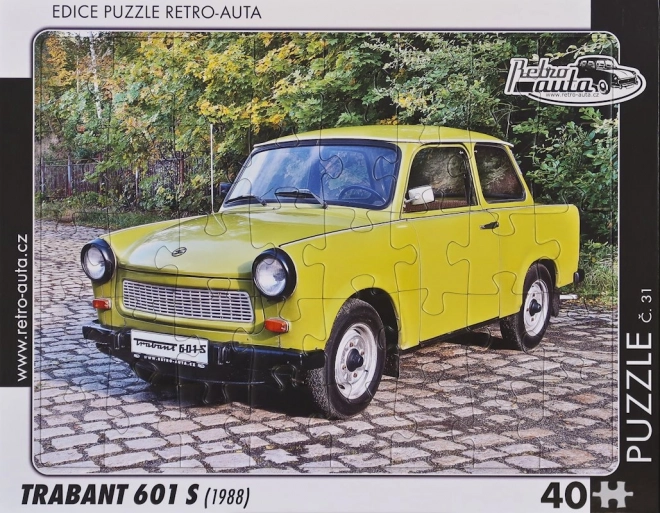 Puzzle auto retro Trabant 601 S 40 piese