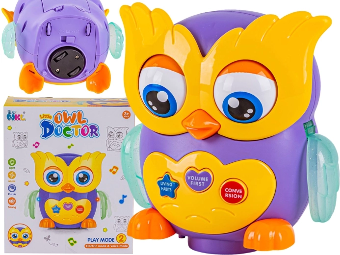 Bufniță educativă interactivă – bufniță muzicală isteață mov - 1 bucată