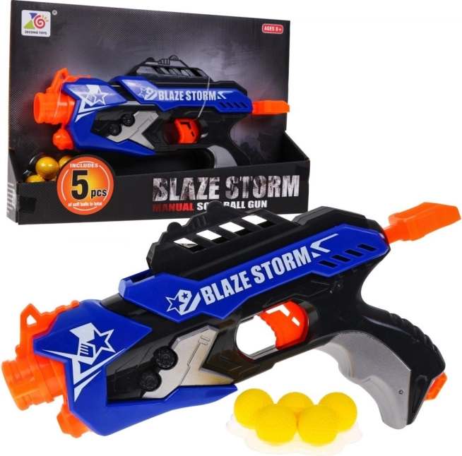 Pistolă de jucărie pentru copii 8+ BLAZE STORM cu bile din spumă
